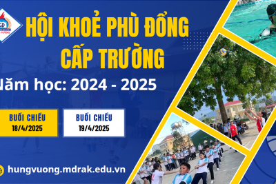 TRƯỜNG THCS HÙNG VƯƠNG TƯNG BỪNG TỔ CHỨC HỘI KHỎE PHÙ ĐỔNG CẤP TRƯỜNG NĂM HỌC 2024 – 2025